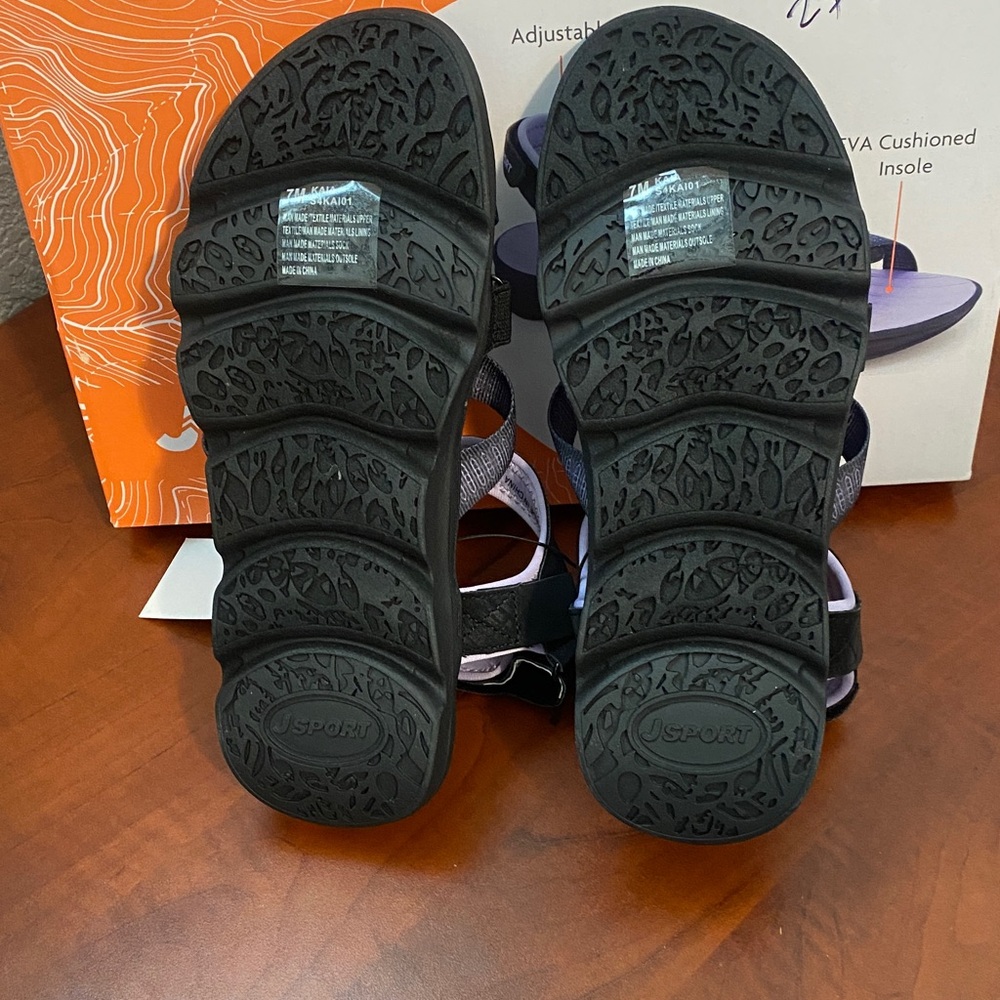 (CLEAR OUT PRICE!!!) Jsport Women's Sports Sandal - Adjut/Straps Black/Purple - Picture 5 of 6